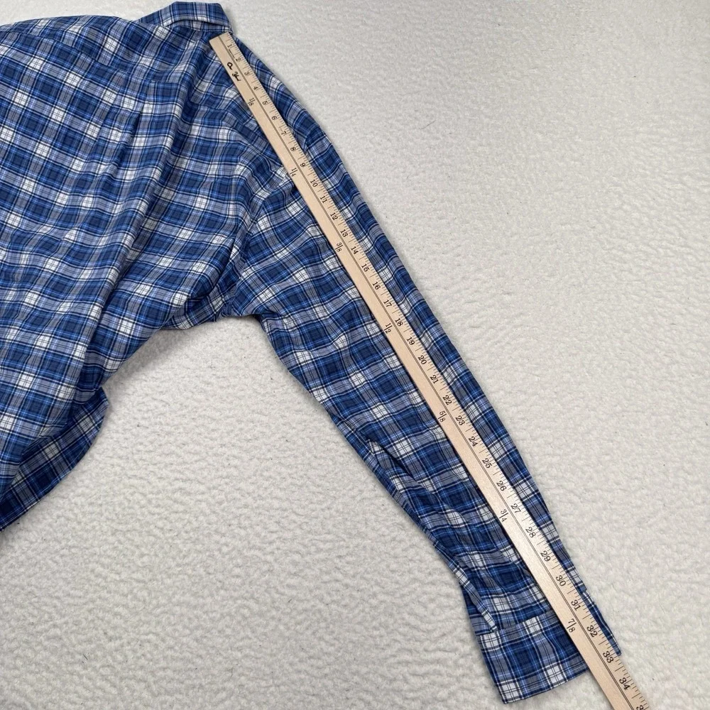 Vineyard‎ Vines Shirt Men XL Blue Plaid BRRR On The Go Performance Stretch